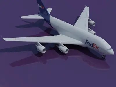 FedEx 3D Model Airbus A380 3D model