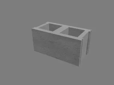 Cinderblock Low-poly 3D model
