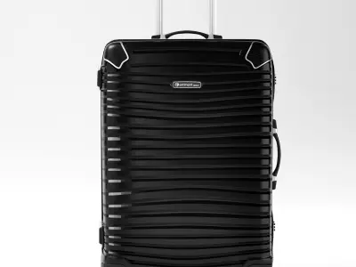 Modern Travel Suitcase Low-poly 3D model