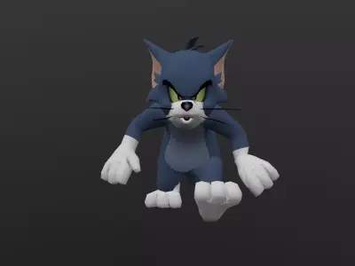 TOMC-021 Tom Sneaking Forward In Place Low-poly 3D model