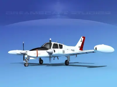 Cessna U-3B Blue Canoe V11 3D model