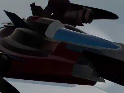 SpaceShip Free low-poly 3D model