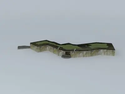 Coastal Artillery Bunker Batterie Oldenburg Free 3D model