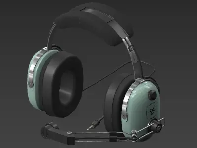 Headset Low-poly 3D model