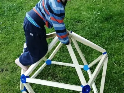 Regular icosahedron Dome Connector 3D print model