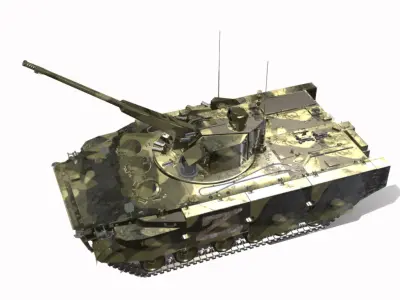 2S38 DERIVATSIYA PVO RUSSO Low-poly 3D model