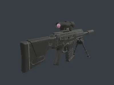 Beretta ARX-200 Low-poly 3D model