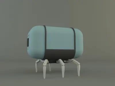 spacecraft transport cabin 3D model