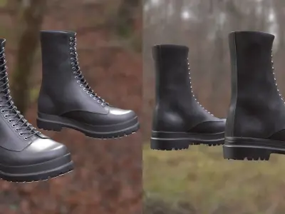 Boots 231 - All MH Bodies - UE5 Skeletons - Rigged Low-poly 3D model