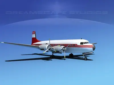 Douglas DC-7B Corporate 4 3D model