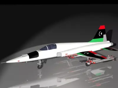 Libyan Aircraft F-5E Tiger 3 III 3D model