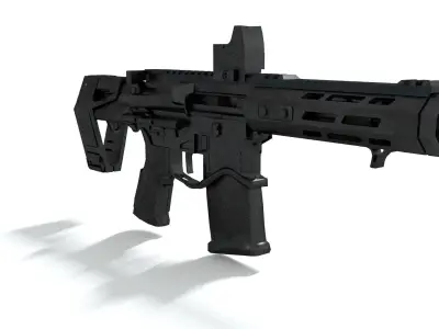 laos Game Gun Concept Low-poly 3D model