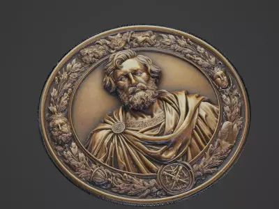 William Wallace Medallion 3D print model