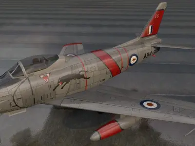 North American F-86H Sabre Hog 3D model