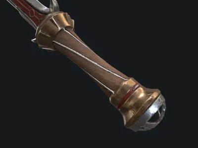 Fantasy Stylish- Dagger of Rave Low-poly 3D model