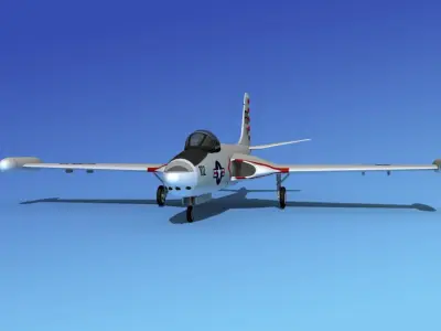 McDonnell F2H4 Banshee V08 3D model