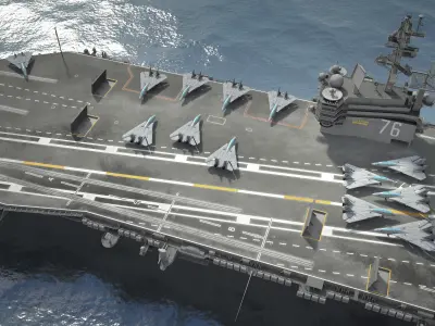 USS Ronald Reagan CVN76 Carrier 3D model