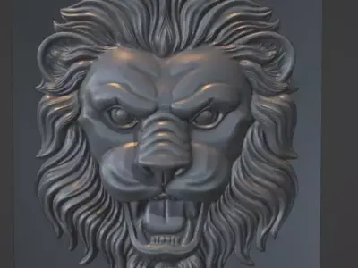 Lion 3D head 3D model