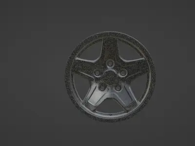 Mammoth Boulder Charcoal Wheel 3D model