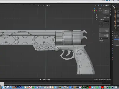 Fantasy Magic Scifi Revolver Free 3D model