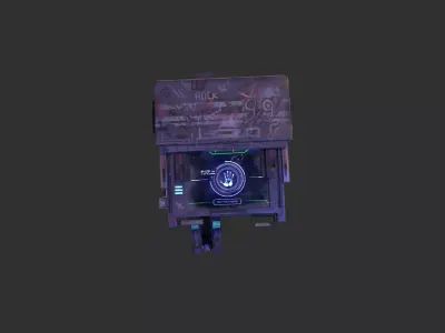 building sci fi console -PBR Game Ready LowPolygon Low-poly 3D model
