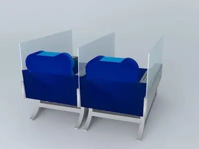 First Class Airplane Seats Free 3D model