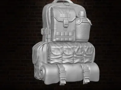 Backpacks V2 3D printable files for action figures 3D print model