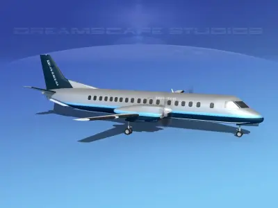 SAAB 2000 Universal Charter 3D model