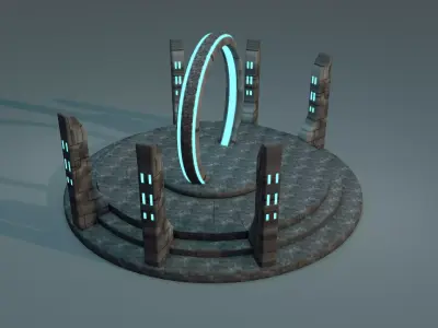 Portal Low-poly 3D model get