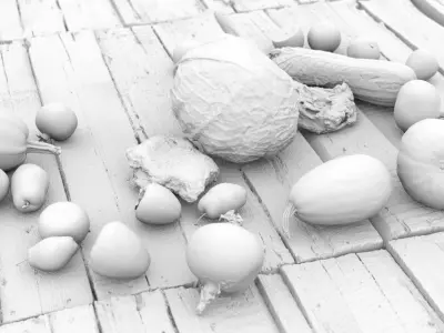 28 Food items - Cinematic LODs - 4K PBR Low-poly 3D model