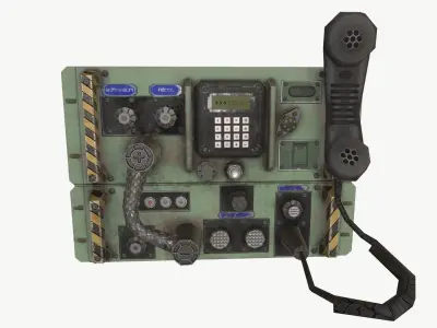 Radio unit 4 Low-poly 3D model