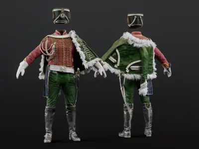 Soldier Napoleon High Rank Officer 3D model