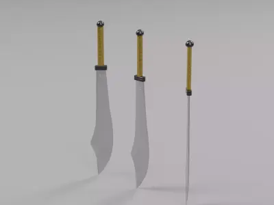 Chinese Dao Sword - Traditional Martial Arts Weapon 09 Low-poly 3D model