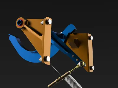 P-51D Mustang Tail Wheel Declutching Camshaft Supports Sta 311-5 3D print model