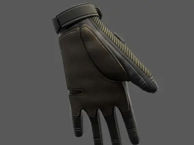 Gloves Sci-fi military combat fantasy  Low-poly 3D model