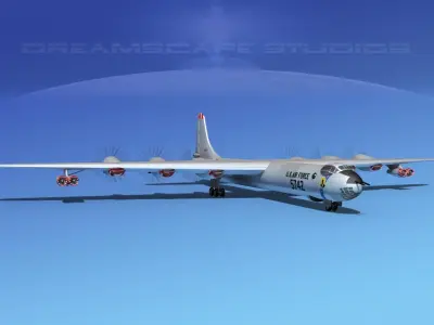 Convair B-36G Peacemaker V05 3D model