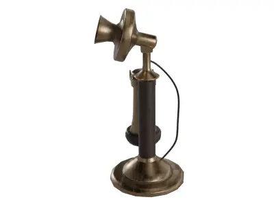 Antique Phone Low-poly 3D model