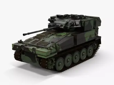 FV107 Scimitar Low-poly 3D model