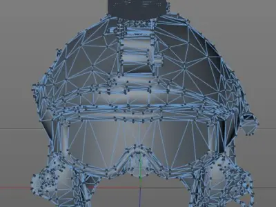 Soldier Helmet bulletproof 3D model Low-poly 3D model