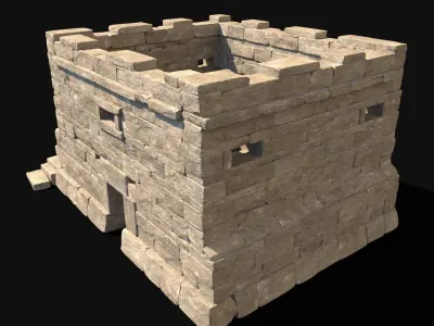  ARABIC DESERT RUINS ANCIENT PACK COLLECTION BUILDER AAA Low-poly 3D model