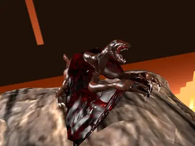 Dragon sword Low-poly 3D model