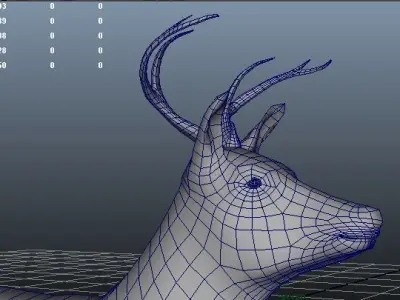 A Deer - person Low-poly 3D model
