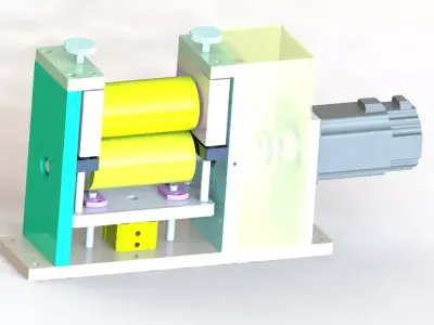 Coil film conveying mechanism 3D model