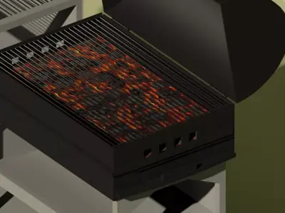 Traditional Outdoors Braai Free low-poly 3D model