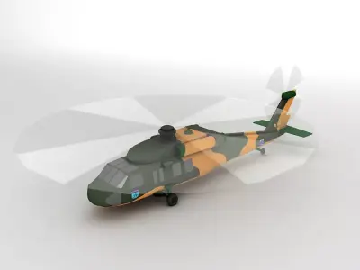 UH 60 Blackhawk Helicopter LOW Low-poly 3D model