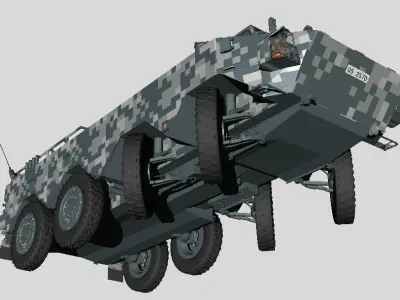Japan Ground Self Defense Force Type96 Armored Personnel Carrier 3D model