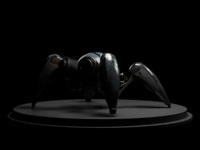 Spider Robot rigged Free 3D model