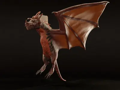 Crystal Dragons Low-poly 3D model