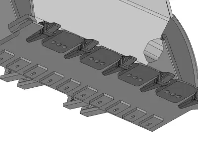 Slag bucket for Caterpillar 973K Loader 3D model