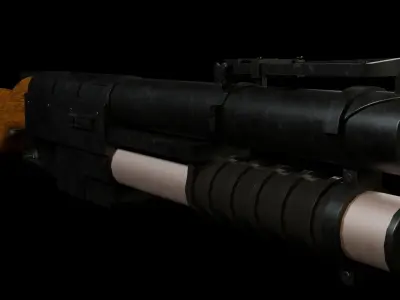 China Lake Grenade Launcher Low-poly 3D model
